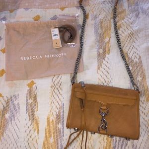 Rebecca Minkoff Mini Mac honey colored crossbody